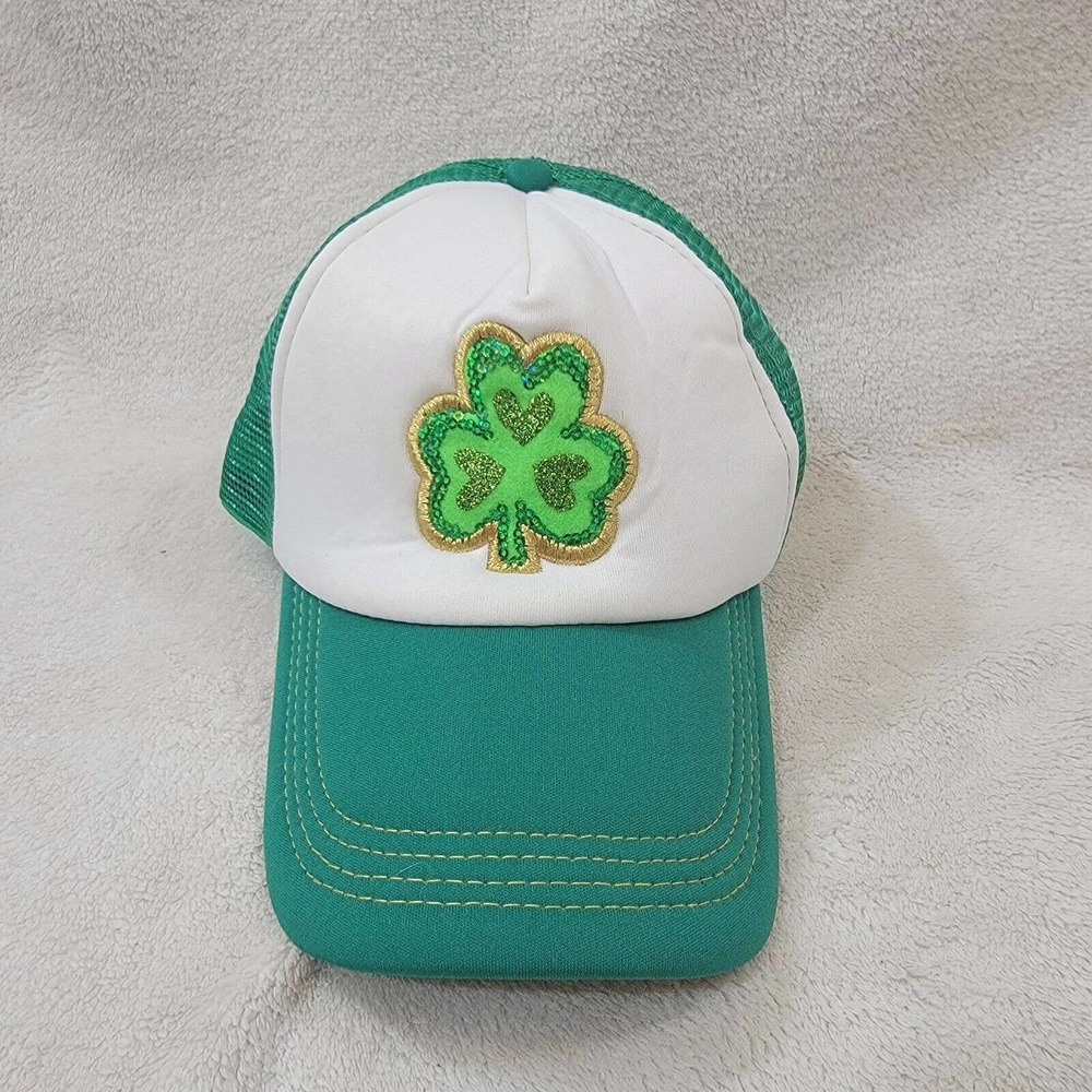 Shamrock St Patrick's cap Trucker cap green